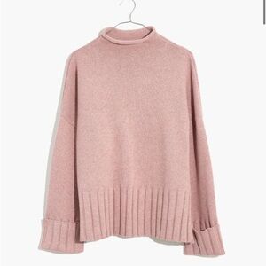 Madewell Glenmoor Mockneck Sweater in Cotton-Merino Yarn